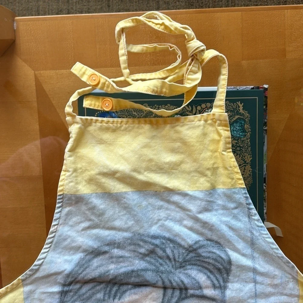 Vintage PABLO PICASSO MARIGOLD Ent. Apron rare yellow authorized by Heirs 1983